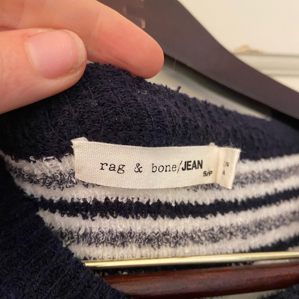 Rag And Bone Size Small Stretch Striped Grey And … - image 2